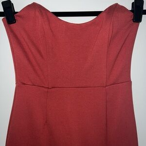 by the way Dress w/ High Slit & Bust Boning